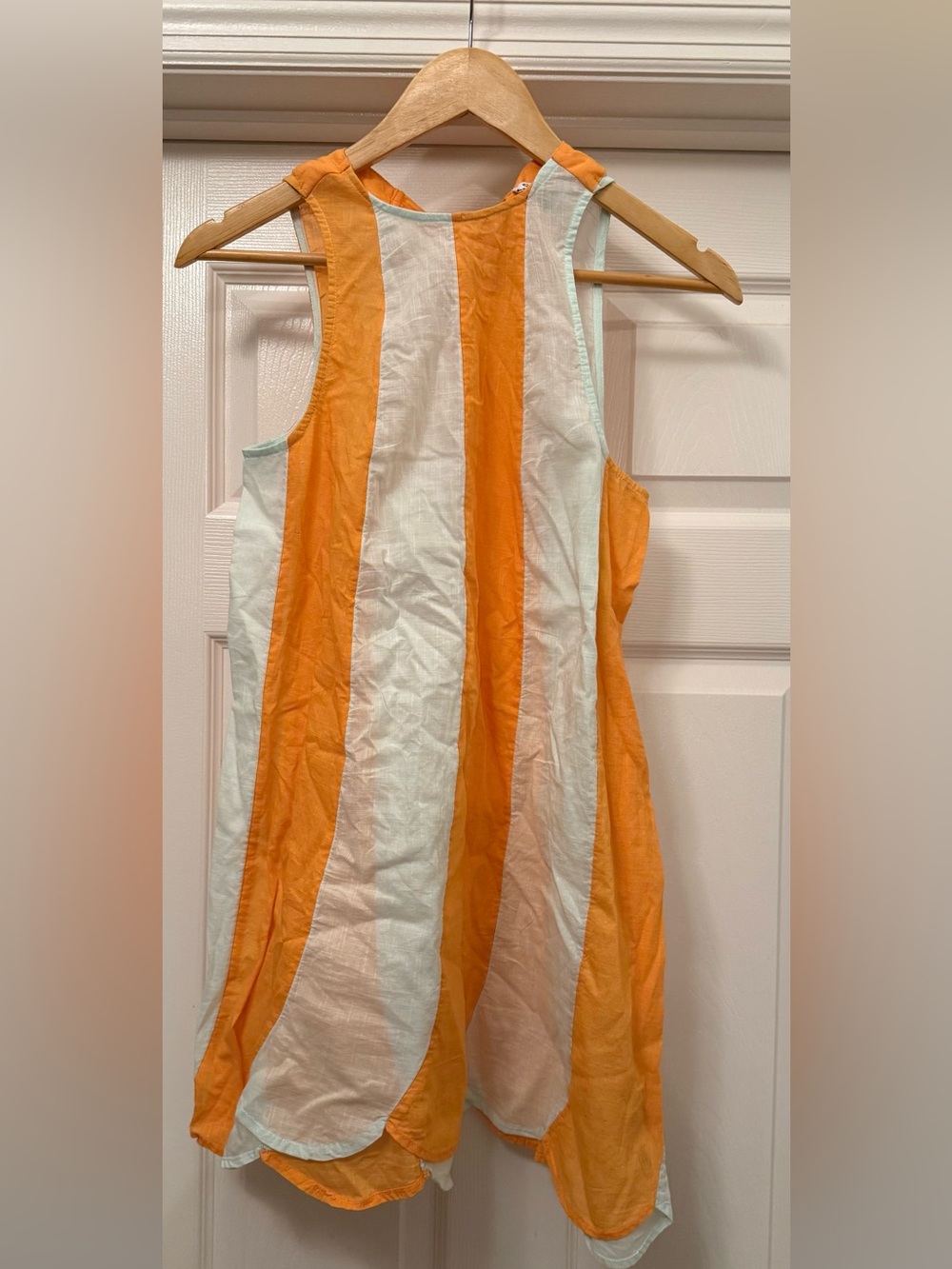 Celandine Parasol Mini Dress Women’s Size XS Orange and White Striped
